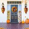 Set of 2 27"H Fall Dahlia Pumpkin, Leaf and Berry Teardrop Swag